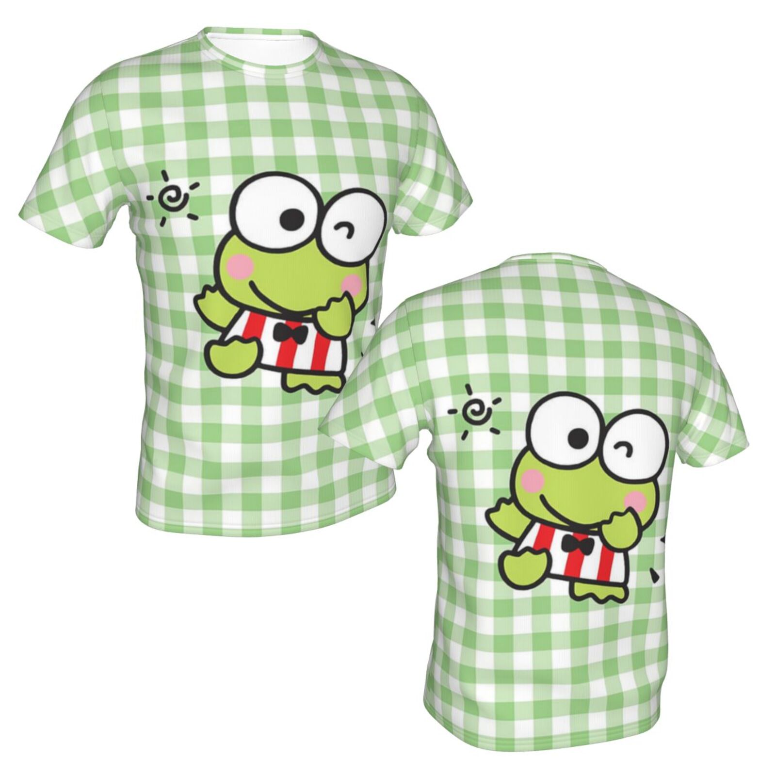 Unisex Keroppi T Shirts 3D Printed Short Sleeve Shirts Casual Graphics Tees For Adult Men Women